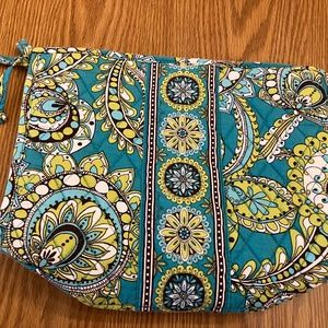 Vera Bradley medium trapeze cosmetic bag in peacock pattern